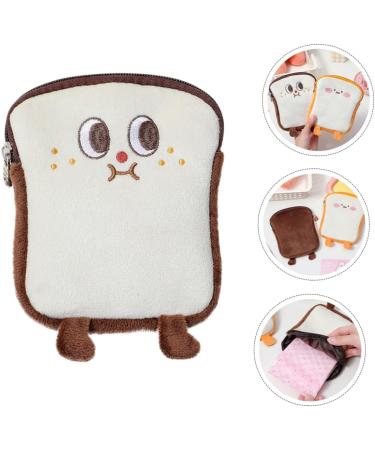 Healifty 2pcs Fluffy Menstrual Coin & Tampon Holder Pouch Brown - Multi-function Mini Storage Bag with Zipper for Menstruation - Convenient & Wear-resistant - Buy Online on GoSupps.com