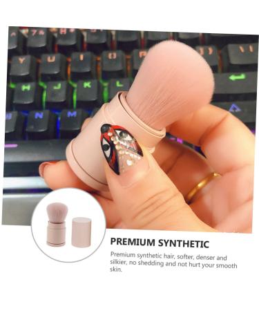 NOLITOY Powder Brush - Fluffy Blush & Foundation Makeup Brush | Portable Pink Cosmetic Tool for Flawless Blending - Buy Online on GoSupps.com