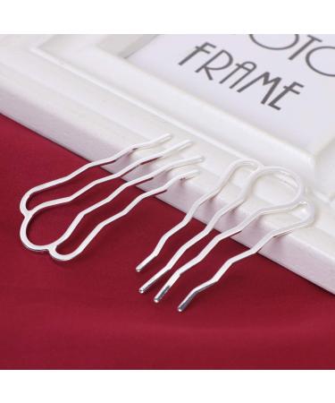 Lurrose 6pcs 4 Teeth Metal Hair Combs - Stylish Updo Accessories for Women & Girls - DIY Hairpins for Long Hair (Silver) - International Shipping Available - Buy Online on GoSupps.com