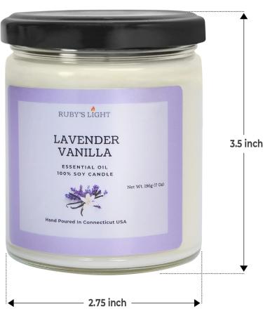Essential Oil Candle | Lavender Vanilla Aromatherapy | All-Natural Soy | 9 Oz Glass Jar | 40 Hour Burn Time | Perfect Gift for Men & Women - Buy Online on GoSupps.com