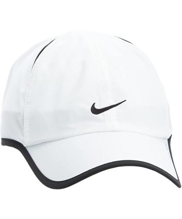 Nike Featherlight Dri-Fit Unisex Adjustable Running Cap One Size White/Black/Black/Black