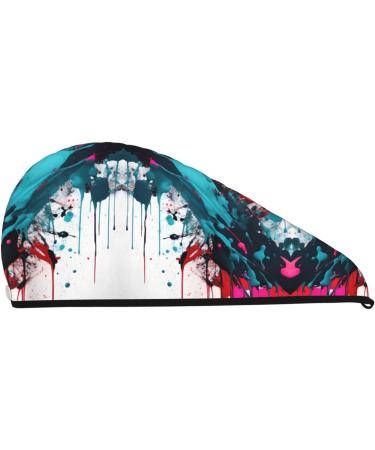 Buy Abstract Coral Velvet Dry Hair Cap with Buttons - Perfect for Curly Long & Thick Hair | Anti-Frizz Solution - International Shipping Available - Buy Online on GoSupps.com