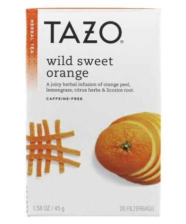 Tazo Wild Sweet Orange Herbal Tea - Caffeine-Free, 20 Filterbags (1.58 oz) - Buy Online on GoSupps.com