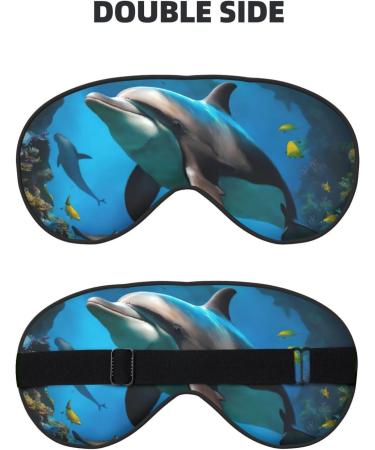 3D Underwater World Fish Dolphin Sleep Mask - Adjustable Breathable & Stylish Eye Mask for Ultimate Comfort - Buy Online on GoSupps.com
