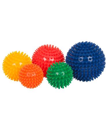 Sport-Tec hedgehog ball massage ball reflexology massage self-massage hardness level: medium I - SET of 5 - 1 each of all sizes