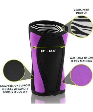 Prosource Fit Knee Sleeves for CrossFit, Squats, Weightlifting - Purple-S | Joint Compression, Support, and Pain Relief - Buy Online on GoSupps.com