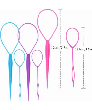 Tail Hair Loop Styling Tool Large + Small Hair Pull Through Tool Hair Accessories for Women French Braiding Hair Tool Hair Flipper Pull Through Pony Tail Hair Tool Loop Hair Tool - Buy Online on GoSupps.com