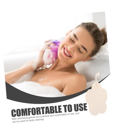 Beavorty Flower Shaped Cotton Loofah Sponge for Exfoliating Body - Light Yellow 13x13cm - Buy Online on GoSupps.com