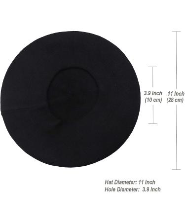 Wheebo French Cashmere Beret Hat Reversible Solid Color Cap - Black for Women Girls Lady Adults - Buy Online on GoSupps.com