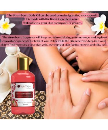 Buy Strawberry Body Oil - Natural Hydrating & Moisturizing Body Oil for Women | Long Lasting Fragrance | Vegan | 4 fl. oz International Shipping - Buy Online on GoSupps.com