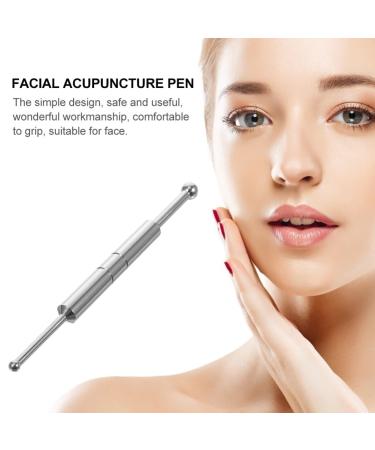 Fomiyes Stainless Steel Acupuncture Pen - Retractable Facial Reflex Zone Massager | Manual 304 Acupuncture Handbook - Buy Online on GoSupps.com