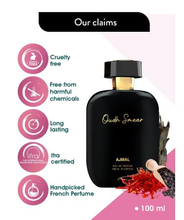 A_jmal ARTISAN - OUDH SMEAR Long lasting Fragrance Handpicked Luxury Perfume for Men 100ml. - Buy Online on GoSupps.com