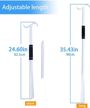Dressing Stick Long Shoes Angle-Arthritis Aids for Elderly-Sock Removal Tool with Horn (AM0095-WHT) - Buy Online on GoSupps.com