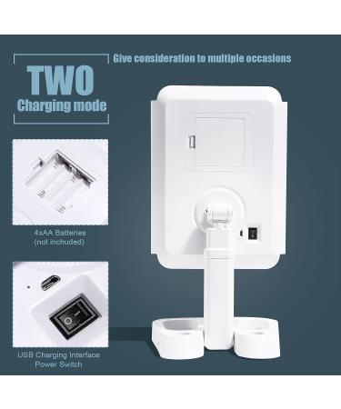 BS-MALL Tri-fold LED Makeup Mirror with Trifold Lights and 10X Magnification - White | Vanity Beauty Mirror - Buy Online on GoSupps.com