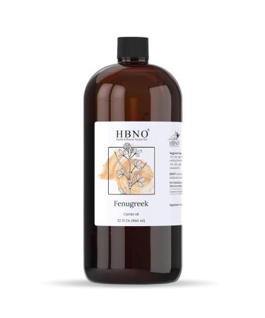 HBNO Fenugreek Oil - Huge 32 oz (960 ml) Value Size - Ideal for Shampoos Soaps Diffusers Lotions and Skin Care Products Fenugreek 32 Fl Oz (Pack of 1)