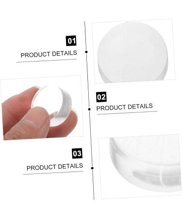 Ipetboom French Tip Nail Tool 6pcs Nail Art Silicone Stamp Silica Gel Cosmetic Transfer Seal Manicure Tools 2.50X2.50X1.30CM Transparent 1 - Buy Online on GoSupps.com