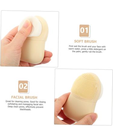 MAGICLULU Silicone Face Brush Face Wash Brush Skin Cheek Brush Silicone Cleaning Brush Makeup Facial Cleaning Brush Face Cleansing Brush Leopard Hair Nets Silica Gel Deep Cleaning Scrubber 8x6cm As Shown - Buy Online on GoSupps.com