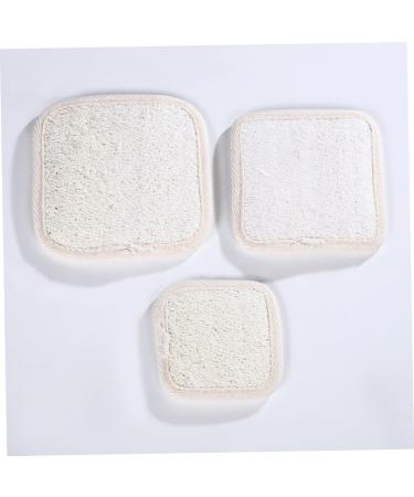 5pcs Loofah Shower Rub & Exfoliator Pads - Makeup Remover Bath Scrubber & Facial Scrubber for Ultimate Skin Care - Square Loofa Sponge Pack - Buy Online on GoSupps.com