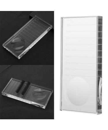 2 in 1 Eyelash Extension Glass Palette & Lash Holder Tray | Premium Lash Tile Holder with Black Scale (7-15mm) | Essential Eyelash Extension Tools for Makeup - Buy Online on GoSupps.com