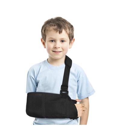 GREUS Arm Sling for Kids Shoulder Immobilizer Broken Elbow Support Breathable Mesh Rotator Cuff Sling Support Strap Fixation Belt for Shoulder Injury Broken Arm Elbow