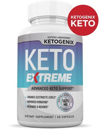 Ketogenix Extreme Keto Pills 1675MG New & Improved Formula Contains Apple Cider Vinegar Extra Virgin Olive Oil Powder Green Tea Leaf 60 Capsules - Buy Online on GoSupps.com