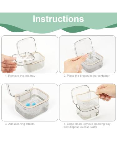 Acwoo Denture Box with Sieve - Portable False Teeth Container for Storage & Immersion | Gray Prosthesis Box - Buy Online on GoSupps.com