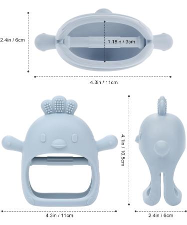 Baby Teething Mitten Toy - Silicone Teether for Babies 3 Months+ (Green) - Buy Online on GoSupps.com