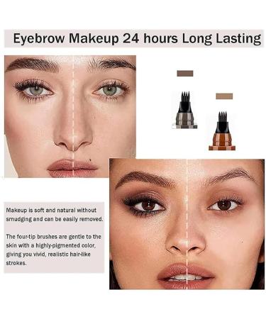 Suake Eyebrow Contouring Pen SUAKE Eyebrow Pen Waterproof Suake Eyebrow Pencil 4-Tip Micro-Fork Long Lasting Smudge Proof Liquid Eye Brow Pencils (3PCS-D) - Buy Online on GoSupps.com