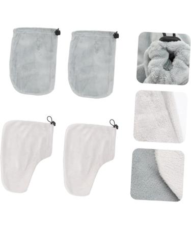 FRCOLOR Foot Cover 2 Pairs Gloves disposable booties accessories mittens Paraffin Mitts paraffin wax for feet wax dip for hands paraffin accessories paraffin glove care liner 28x20cm Grey - Buy Online on GoSupps.com