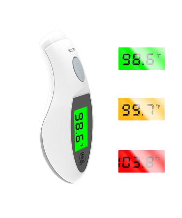 JASUN Touchless Forehead Thermometer for Adults and Kids Digital Infrared Thermometer for Home with Fever Indicator Instant Accurate Result Memory Function C/F Mini Gifts for Family