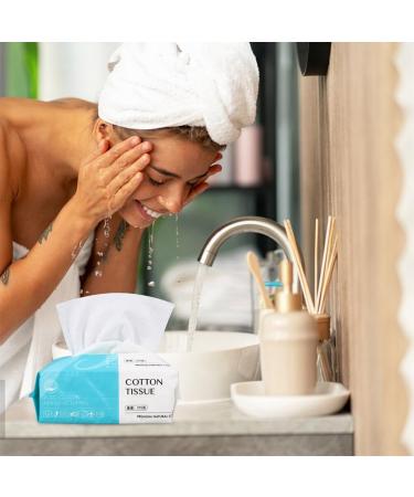 PATKAW Disposable Face Towel 2 Bags Face Cloths for Washing Soft Cotton Dry Wipes Facial Cloths Thickening Towelettes for Facial Tissue Cleansing Skincare - Buy Online on GoSupps.com