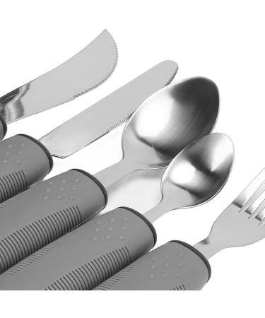 Adaptive Utensils for Tremors & Arthritis - Stainless Steel Cutlery Set for Easier Dining - Buy Online on GoSupps.com