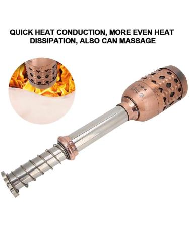 Zyyini Moxa Roller - Handheld Copper Moxa Stick for Moxibustion Massage | High Thermal Conductivity & Density Filter Net | International Shipping Available - Buy Online on GoSupps.com