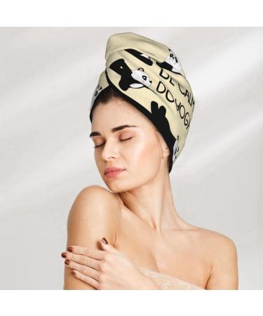 Panda Yoga Microfiber Hair Towel | Super Absorbent Coral Velvet Wrap for Long Curly & Thick Hair - Quick Dry Solution for Women - Buy Online on GoSupps.com