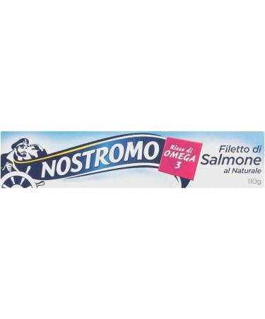 Nostromo Filetti di Salmone al Naturale Lot de 5 filets de saumon naturels 110 g + 1 paquet de poudre de talc Felce Azzurra 100 g - Buy Online on GoSupps.com