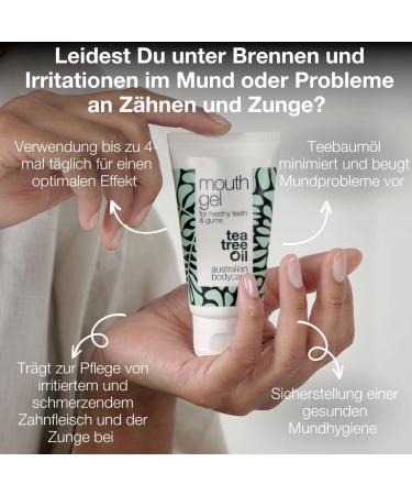 Natural Mouth Gel for Dry Irritated Palate & Gums - Tea Tree Oil | Vegan 50ml | Soothes Dry Mouth - Buy Online on GoSupps.com