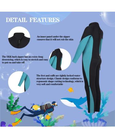 Nataly Osmann Kids 3mm Neoprene Thermal Wetsuit - Blue, Size 12 | Full Sleeve Junior Wet Suit for Water Sports and Diving - Buy Online on GoSupps.com