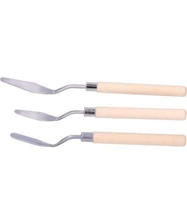3Pcs Wooden Handle Palette Knife Set for Oil Painting and Art Scraping - Buy Online on GoSupps.com