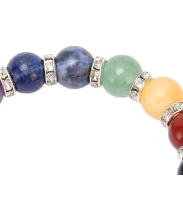 Chakra Bracelet with 7 Healing Stones - Stress Relief Meditation & Yoga Aromatherapy - Hand Polished Elastic Band - Buy Online on GoSupps.com