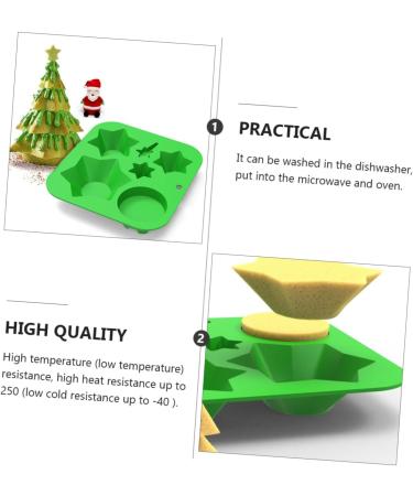 Ciieeo 3pcs Biscuit Mold Silicone Molds Christmas Candy Molds Biscuit Moud Biscuit Mould Supplies Bakeware - Buy Online on GoSupps.com