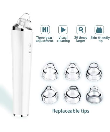 Electric Blackhead Remover with Camera Visual Electric Facial Pore Cleaner Phone Linked Display WiFi Beauty Device for Skin Care Powerful Removal Blackhead Acne Extractor with 6 Replaceable Probes - Buy Online on GoSupps.com