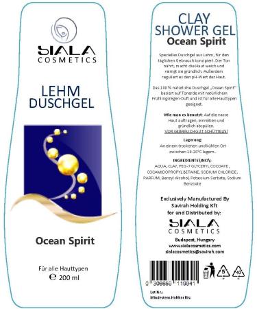 Clay Moisturising Shower Gel Ocean Spirit / Hydrate Nourish Body Wash/PH Balance / 100% ingredient Natural No Animals Testing Cruelty Free - Buy Online on GoSupps.com