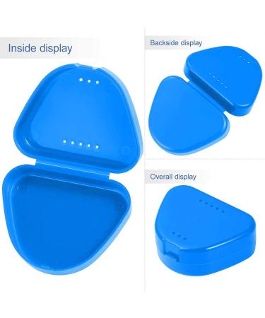 Prosthesis & Denture Box - Secure Container for False Teeth | Durable Dental Cup in White & Blue - Buy Online on GoSupps.com