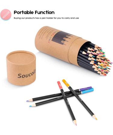 SOUcolor 72-Color Soft Core Colored Pencils for Adult Coloring Books - Artist Sketching & Drawing Set for Beginners and Kids | Art Craft Supplies & Gift - Buy Online on GoSupps.com