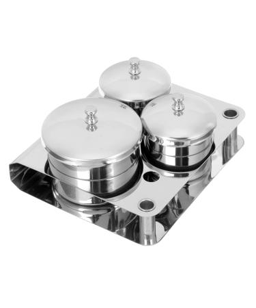 MAGICLULU 1 Set Nail Art Storage Jar Nail Art Equipment Cup Dappen Dish Nail Salon Supply Nail Art Tool Nail Art Liquid Cup Skin Nail Liquid Cup Mini Dish Stainless Steel Nail Polish Mix 13x11cm Silver