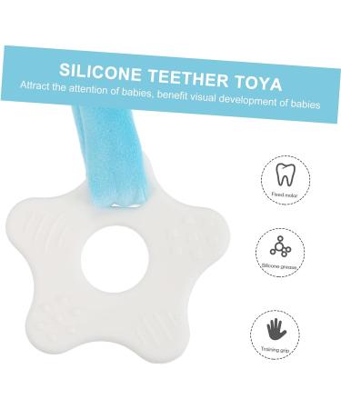 TOYANDONA Baby Bunny Pacifier Blanket - Infant Soothing Toy with Sensory Taggy Blanket Label, Blue - Buy Online on GoSupps.com