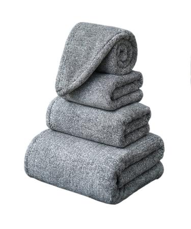 Towel Bath Towel Suit Men and Women wash Their face and Wipe The Bath Fast Dry Water Does not Drop Hair Thickening 1 set A 4ps