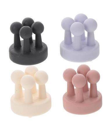VINTORKY 4pcs Nail- Seamless Hook Towel Hook Hanging Hooks Bathroom Hooks for Towels Hat Hooks