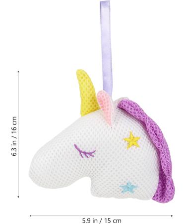 POPETPOP Unicorn Bath Shower Sponge- Animal Shape Bath Ball for Kids Bath Sponge Cute Cartoon Unicorn Bath Loofah Shower Puff Ball Bath Accessories for Exfoliating Body Cleaner - Buy Online on GoSupps.com