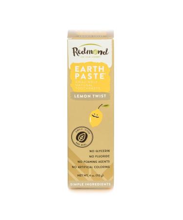 REDMOND Earthpaste Organic Lemon Twist Toothpaste 4oz (3 Pack) - All Natural, Vegan, Non-Fluoride, Non-GMO - Buy Online on GoSupps.com